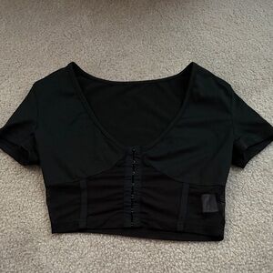 Black Women's Top with mesh detail
